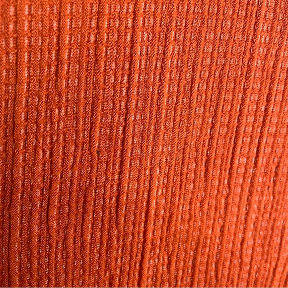 Anthropologie Montauk Textured Tank Top Button Back in Burnt Orange XS - Picture 6 of 11
